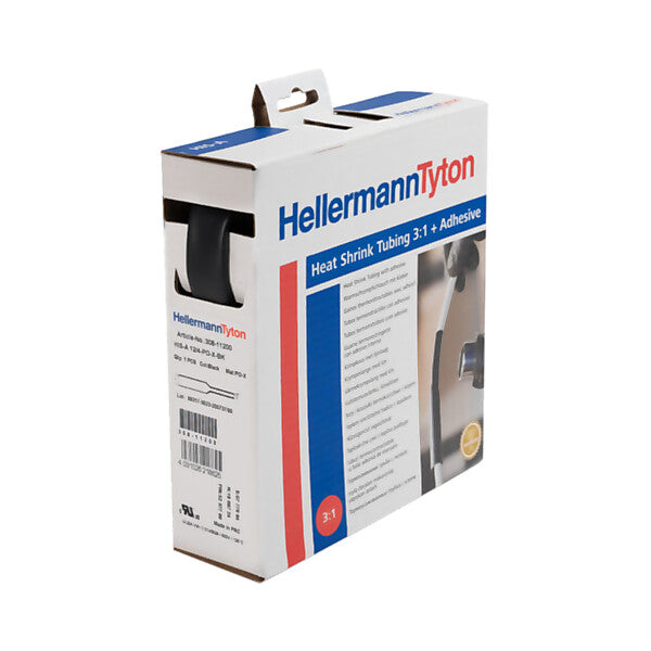 HellermannTyton Schrumpfschlauch sw 3=1 L=10m HISA-3/1-POX-BK
